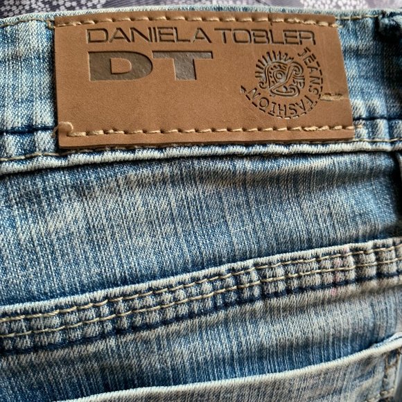 DANIELA TOBLER CROPPED BLUE JEANS SIZE 35 - Picture 7 of 9